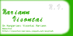 mariann visontai business card